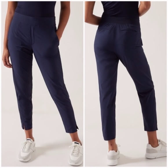 Athleta Brooklyn Ankle Navy Blue Pants Size 10 - Picture 1 of 12